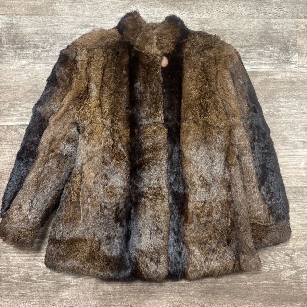 Sergio Valente Vintage Rabbit Fur Coat Size Large